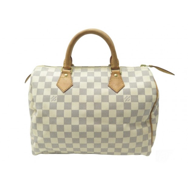 SAC A MAIN LOUIS VUITTON SPEEDY 30 N41533 EN TOILE DAMIER AZUR HAND BAG 1500€