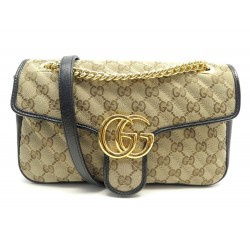 SAC A MAIN GUCCI MARMONT TOILE GG MATELASSEE 443497 CANVAS HAND BAG PURSE 1870€