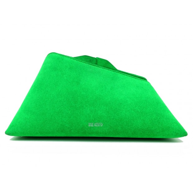 SAC A MAIN THE ATTICO POCHETTE 8.30 PM DAIM VERT FLUO POUCH HANDBAG 650€