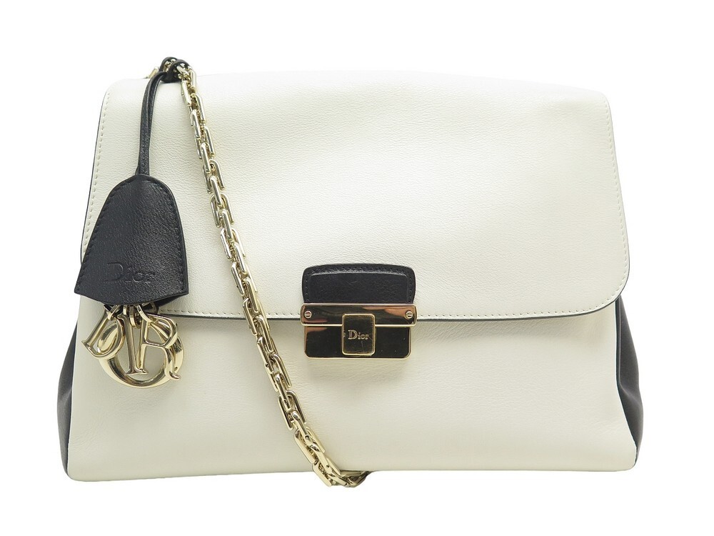 sac a main christian dior diorling en cuir bicolore