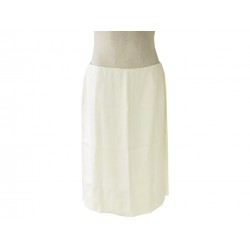 JUPE DROITE MI LONGUE HERMES L 42 EN LIN BEIGE FEMME LINEN SKIRT 1000€