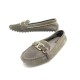 CHAUSSURES LOUIS VUITTON MOCASSINS OXFORD 38 EN DAIM TAUPE SUEDE SHOES 640€