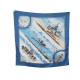 FOULARD HERMES GROENLAND EN SOIE BLEU BLUE SILK SCARF 460€