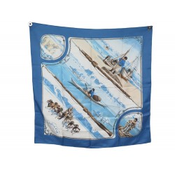 FOULARD HERMES GROENLAND EN SOIE BLEU BLUE SILK SCARF 460€