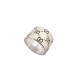 BAGUE GUCCI ICON EN OR BLANC 18K 15 GR TAILLE 59 MONOGRAMME GG WHITE GOLD RING