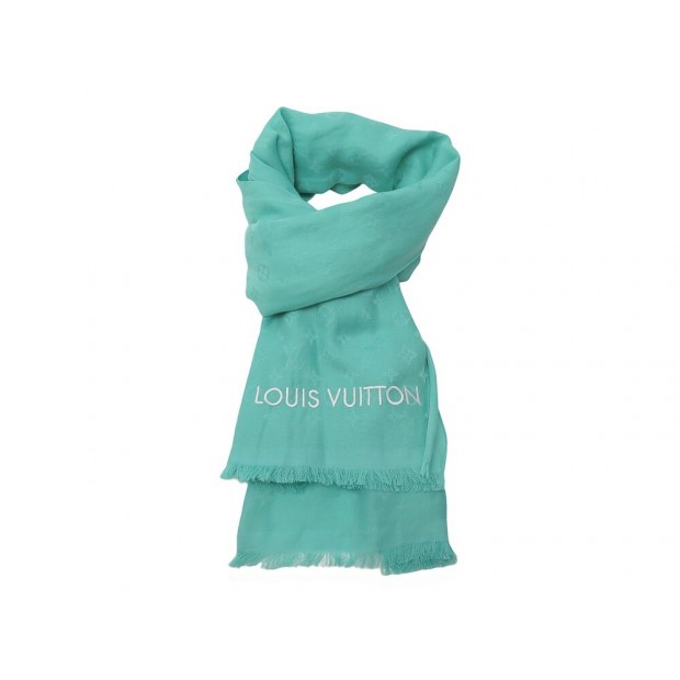 ETOLE LOUIS VUITTON MNG ESSENTIAL MONOGRAM EN COTON VERT MALIBU SCARF STOLE 370€