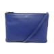 SAC A MAIN CELINE POCHETTE TRIO EN CUIR BLEU BANDOULIERE HAND BAG PURSE 1200€