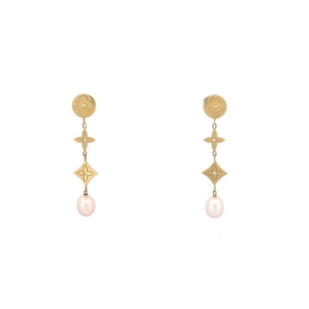 BOUCLES D'OREILLES LOUIS VUITTON MONOGRAM IDYLLE BLOSSOM OR JAUNE EARRINGS 3500€