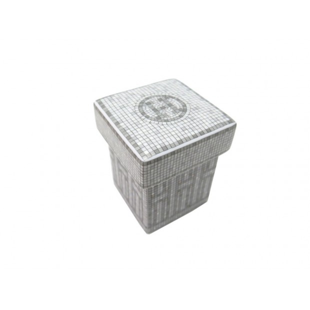 NEUF BOITE HERMES P035061P MOSAIQUE AU 24 PLATINE PM EN PORCELAINE NEW BOX