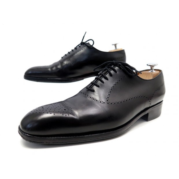 CHAUSSURES JM WESTON SAVILE 582 RICHELIEU 7.5D 41.5 BOUT FLEURI NOIR SHOES 920€