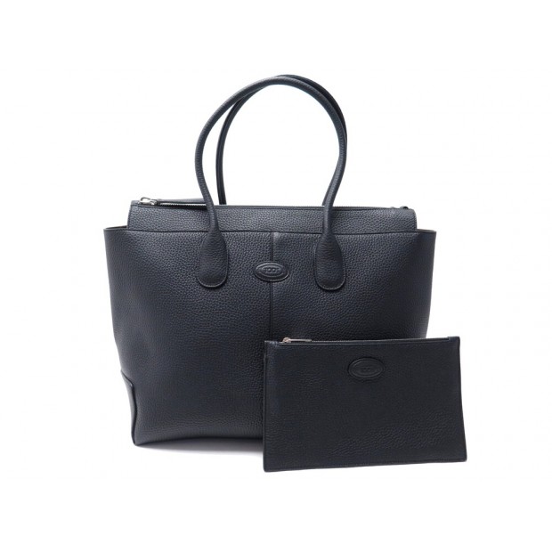 NEUF SAC A MAIN TOD'S DI BAG LARGE EN CUIR NOIR POCHETTE LEATHER HAND BAG 2200€