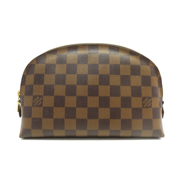 NEUF POCHETTE LOUIS VUITTON COSMETIQUE TOILE DAMIER EBENE TROUSSE NEW POUCH 530€