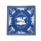 VINTAGE FOULARD HERMES PHAETON PHILIPPE LEDOUX CARRE 90 EN SOIE BLEUE SCARF 460€