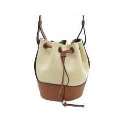 NEUF SAC A MAIN LOEWE BALLOON M A710C31X02 EN TOILE ET CUIR SEAU HAND BAG 2380€