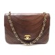 VINTAGE SAC A MAIN CHANEL TIMELESS 2.55 CUIR CHEVRON MARRON HAND BAG PURSE 3800€