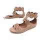 CHAUSSURES ALAIA 38 SANDALES EN DAIM VEAU VELOURS PERFORE BEIGE SHOES 910€