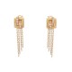 BOUCLES D'OREILLES BOUCHERON DECHAINEE OR JAUNE 18K 24 DIAMANTS 0.5CT EARRINGS