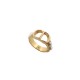 BAGUE CHRISTIAN DIOR 30 MONTAIGNE T50 EN METAL DORE ET PERLES GOLDEN RING 350€