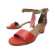 NEUF CHAUSSURES HERMES MANEGE 37.5 SANDALES A TALON CUIR BOUCLES KELLY HOES 820€