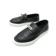 NEUF CHAUSSURES HERMES BASKETS SLIP ON GAME H231015Z 36 CUIR NOIR SNEAKERS 930€