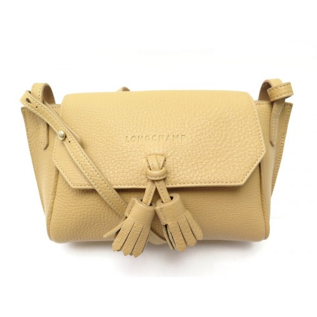 NEUF SAC A MAIN LONGCHAMP PENELOPE 22066843016 EN CUIR BEIGE NEW HAND BAG 385€