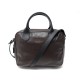 SAC A MAIN LONGCHAMP 1112888294 CUIR MARRON ET NOIR BANDOULIERE LEATHER HAND BAG