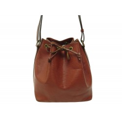 VINTAGE SAC A MAIN LOUIS VUITTON NOE PM EN CUIR EPI COGNAC LEATHER HANDBAG 1500€