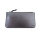 NEUF PORTE CLES PRADA A ZIP EN CUIR SAFFIANO ARGENTE NEW KEY HOLDER CLUTCH 400€