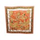 NEUF FOULARD HERMES ZENOBIE REINE DE PALMYRE CARRE EN SOIE ORANGE BOITE SCARF