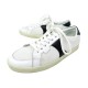 CHAUSSURES CELINE TENNIS TR04L 42 BASKETS TOILE ET CUIR NOIR & BLANC SHOES 550€