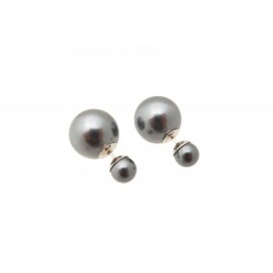 PAIRE DE BOUCLES D'OREILLES CHRISTIAN DIOR TRIBALES PERLES & METAL EARRINGS 290€