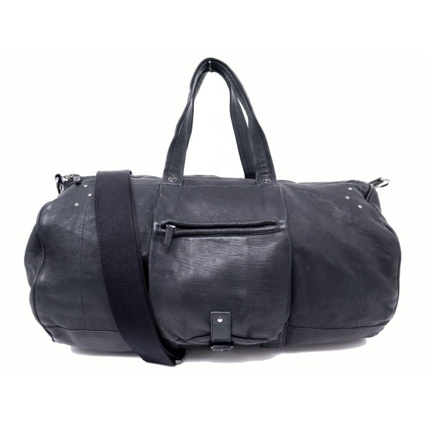 SAC WEEK-END A MAIN JEROME DREYFUSS DIEGO CABAS SPORT VOYAGE EN CUIR NOIR BAG