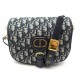 NEUF SAC A MAIN CHRISTIAN DIOR BOBBY MEDIUM CUIR & TOILE JACQUARD BLEU BAG 3100€