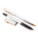 NEUF PARURE STYLOS BILLE & FEUTRE WATERMAN POUR AIR FRANCE ARGENTE BALLPOINT PEN