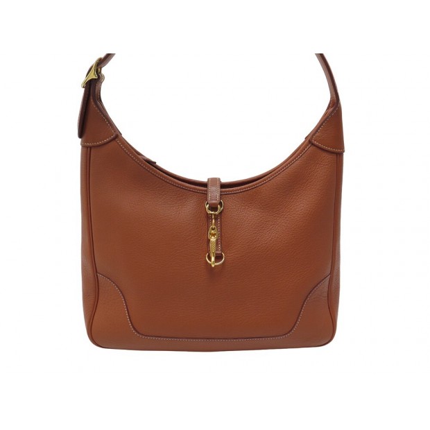 VINTAGE SAC A MAIN HERMES TRIM II 31 CUIR CLEMENCE ETRUSQUE LEATHER PURSE 4200€