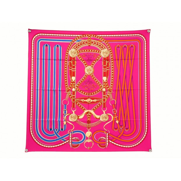 NEUF FOULARD HERMES GRAND TRALALA H003778S CARRE 90 JAMIN SOIE SILK SCARF 460€