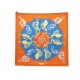 NEUF FOULARD HERMES LIFT PROFILE H003777S EN SOIE ORANGE NEW SILK SCARF 495€