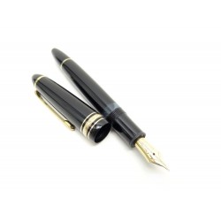 STYLO PLUME MONTBLANC MEISTERSTUCK 146 OR 18K 750 RESINE NOIR FOUNTAIN PEN 555