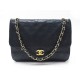 VINTAGE SAC A MAIN CHANEL TIMELESS CLASSIQUE MEDIUM CUIR BLEU MARINE BAG 9700€