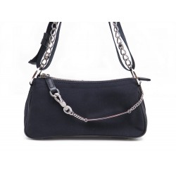 NEUF SAC A MAIN CHRISTIAN DIOR POCHETTE EN TISSU NOIR ET STRASS HAND BAG 600€