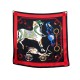 FOULARD HERMES TOUT EN CARRE BALI BARRET CARRE 90 EN SOIE NOIRE SILK SOIE 495€