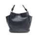 SAC A MAIN PRADA CABAS EPAULE 25 CM EN CUIR VIEILLI NOIR HAND BAG PURSE 1500€