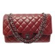 SAC A MAIN CHANEL CLASSIQUE JUMBO TIMELESS CUIR ROUGE BANDOULIERE HANDBAG 10500€