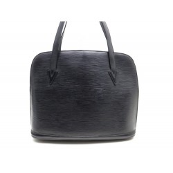  SAC A MAIN LOUIS VUITTON LUSSAC GM EN CUIR EPI NOIR 