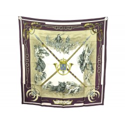 VINTAGE FOULARD HERMES VAUTRAIT DU ROY HALLO CARRE 90 EN SOIE SILK SCARF 460€