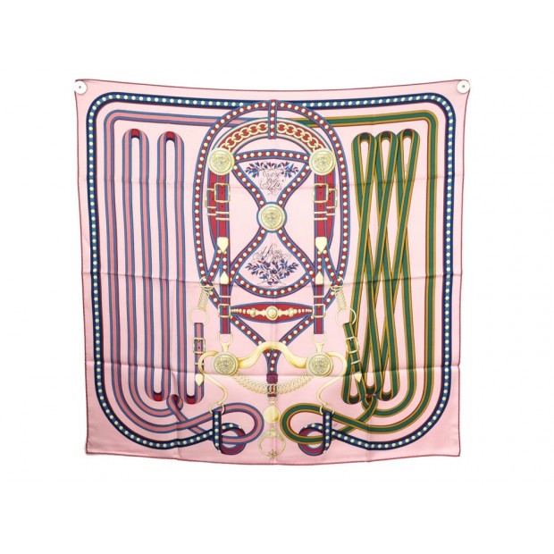 NEUF FOULARD HERMES GRAND TRALALA H003778S CARRE 90 JAMIN SOIE SILK SCARF 495€