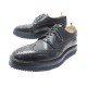 CHAUSSURES PRADA 2EG015 DERBY BOUT FLEURI 6 IT 41 FR EN CUIR NOIR SHOES 790€