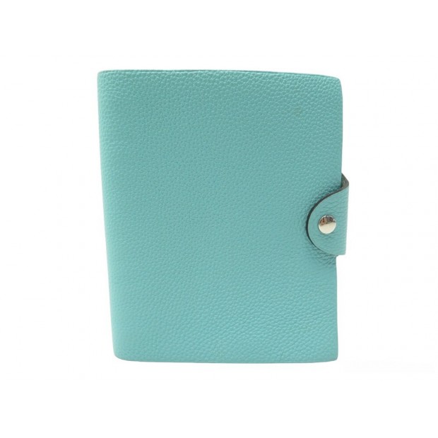 COUVERTURE CAHIER HERMES ULYSSE NEO PM CUIR BLEU LEATHER NOTEBOOK COVER 510€