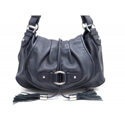 SAC A MAIN LANCEL 35 CM PORTE EPAULE EN CUIR NOIR LEATHER HAND BAG PURSE 390€