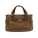 SAC A MAIN CELINE BOOGIE LOGO CALECHE EN CUIR MARRON BROWN HAND BAG PURSE 990€